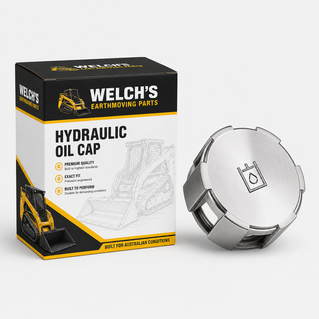 Hydraulic oil filter cap 6727475 metal part
